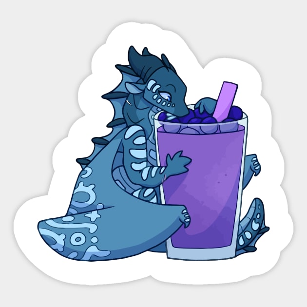 Tsunami with Blueberry Sticker by morningmarcel